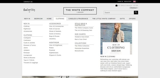 online store - the white company