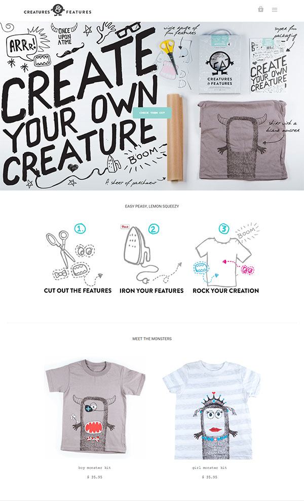 online store - Creatures & Features