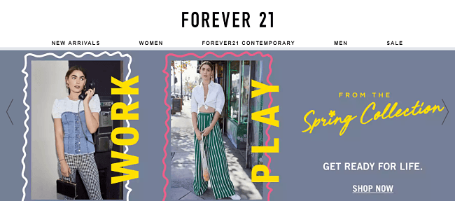 online store - Forever 21