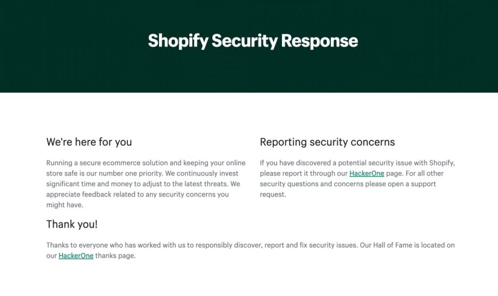 security responses 
