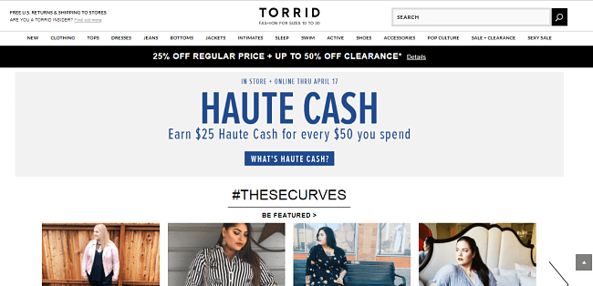 online store - Torrid