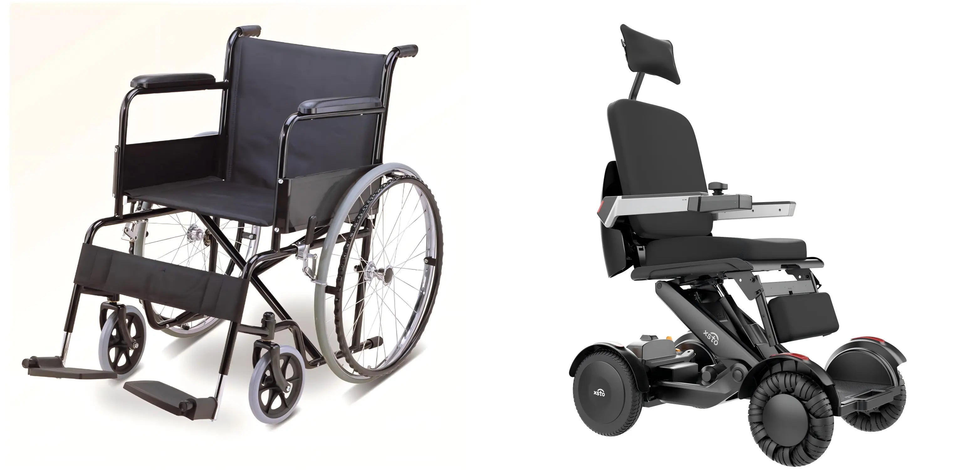 manual wheelchair vs power chair compare differences