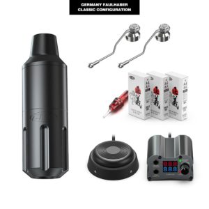 TATTOO MACHINE KIT CNC Q2 WITH POWER SUPPLY AND FOOT SWITCH