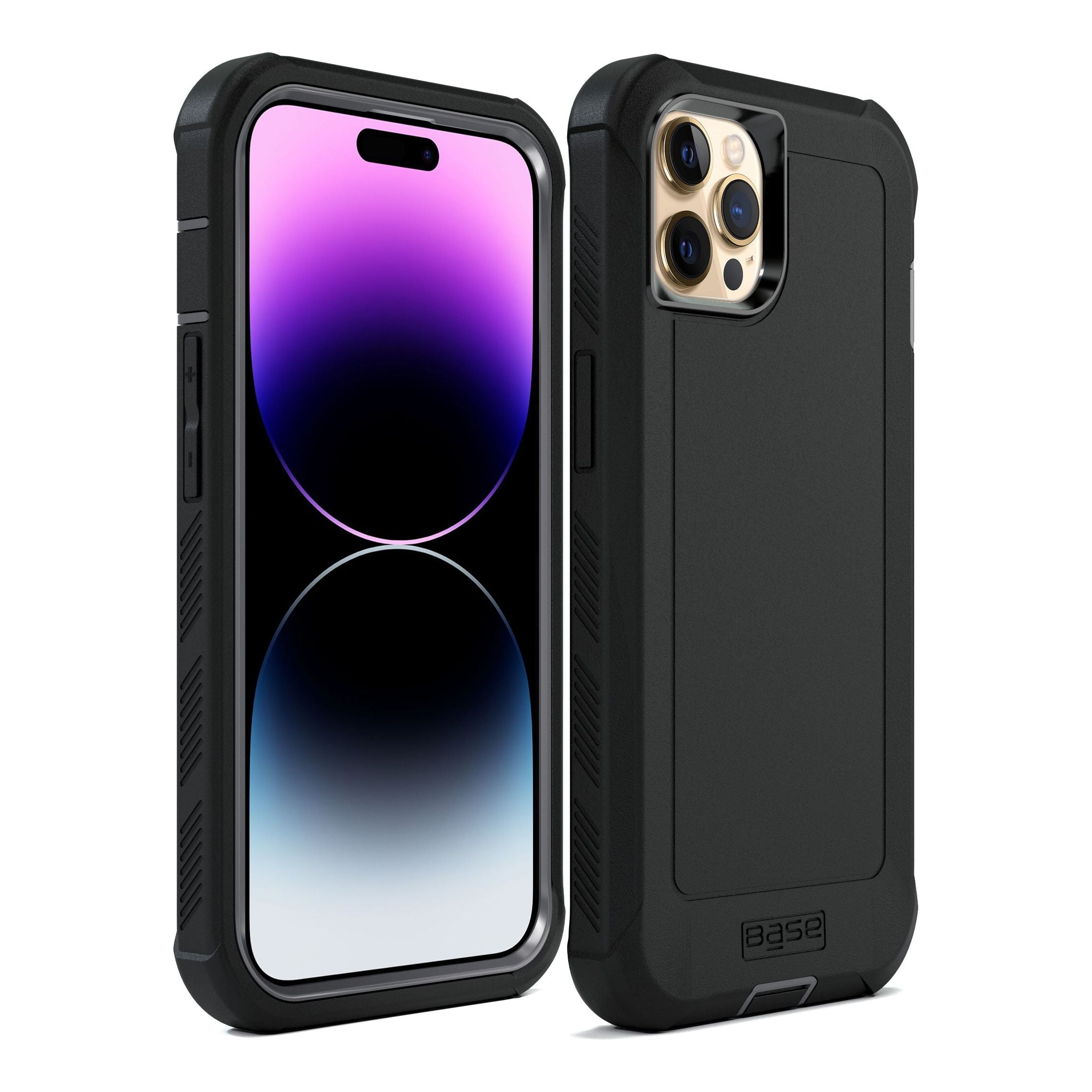 IPHONE 14 PRO MAX (6.7) - BOULDER - BLACK -HEAVY-DUTY CO-MOLDED RUGGED PROTECTIVE CASE