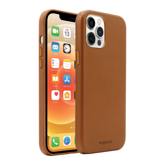 Leather iPhone 12 Pro Max (6.7) Hard Back Cover - Compatible with MagSafe