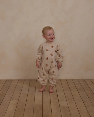 Raglan Jumpsuit || Gingerbread - Little Waves Kids