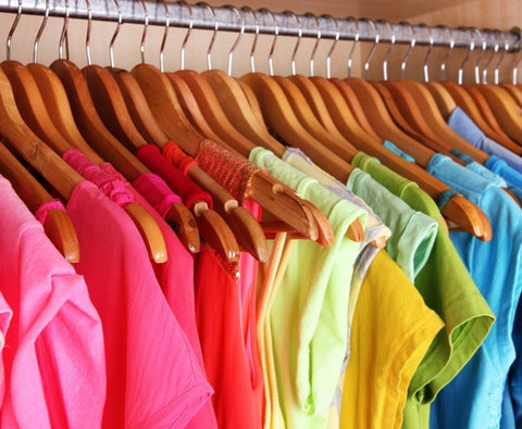 Color coded closet