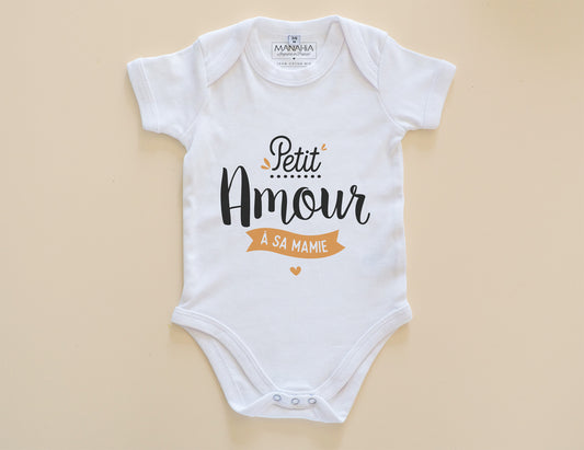 Body bébé mini nous d'amour - rose, cadeau de naissance bébé original –  Manahia