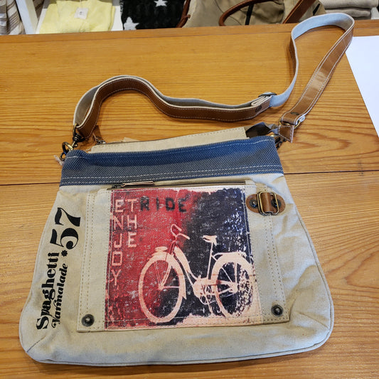 Enjoy The Ride Crossbody Canvas Bag