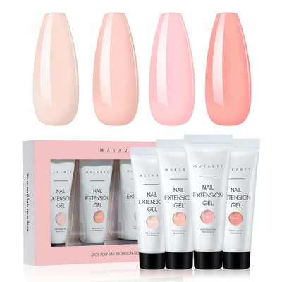 French Classic Collection Poly Gel Nail Kit (4 Colors 15ML)