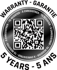 QR Code 5 year warranty