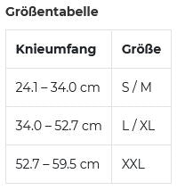 climaqx kniebandage groessen