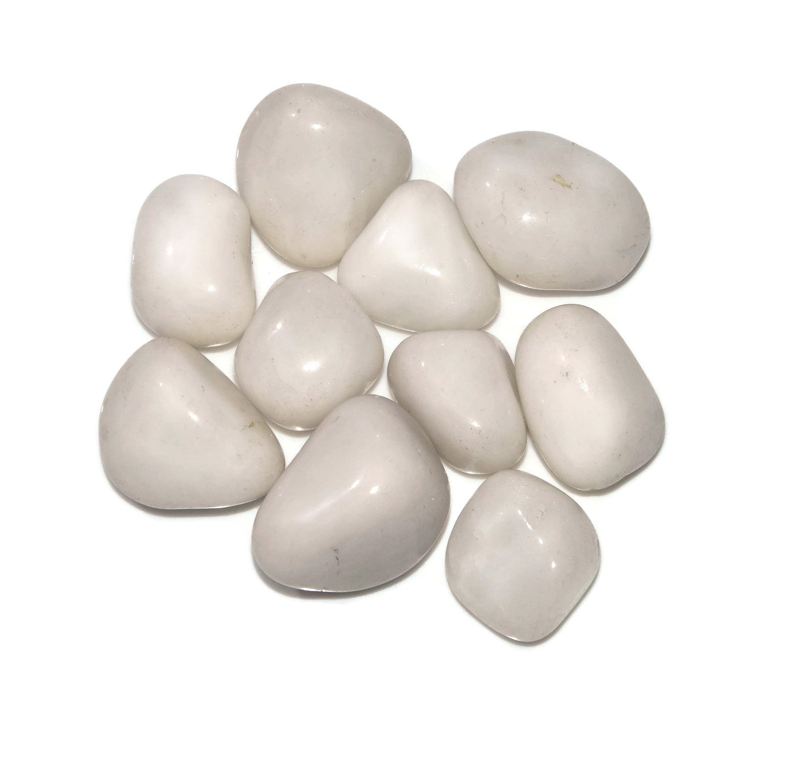 White Agate Tumbled 10 Piece – Healing Crystals India