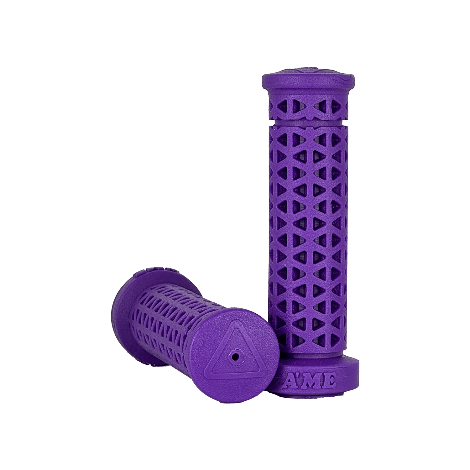 AME Zone Flangless BMX grips - Purple - USA Made