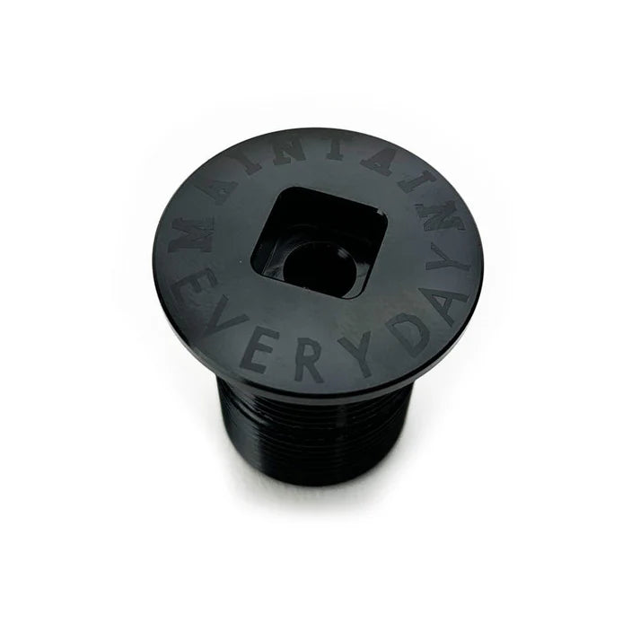 Cult Sect BMX Alloy Top Cap - Fork Compression Bolt - Black