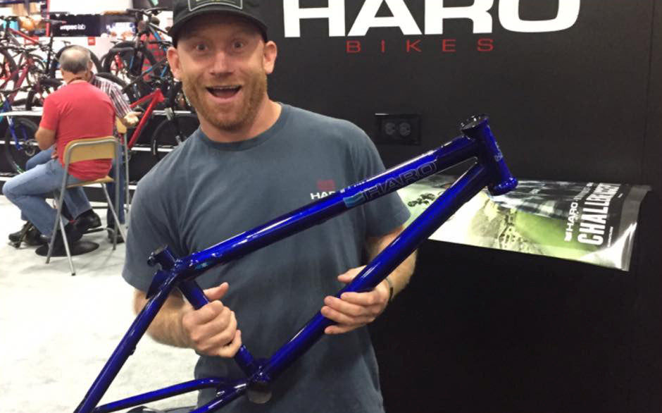 trans blue bmx frame