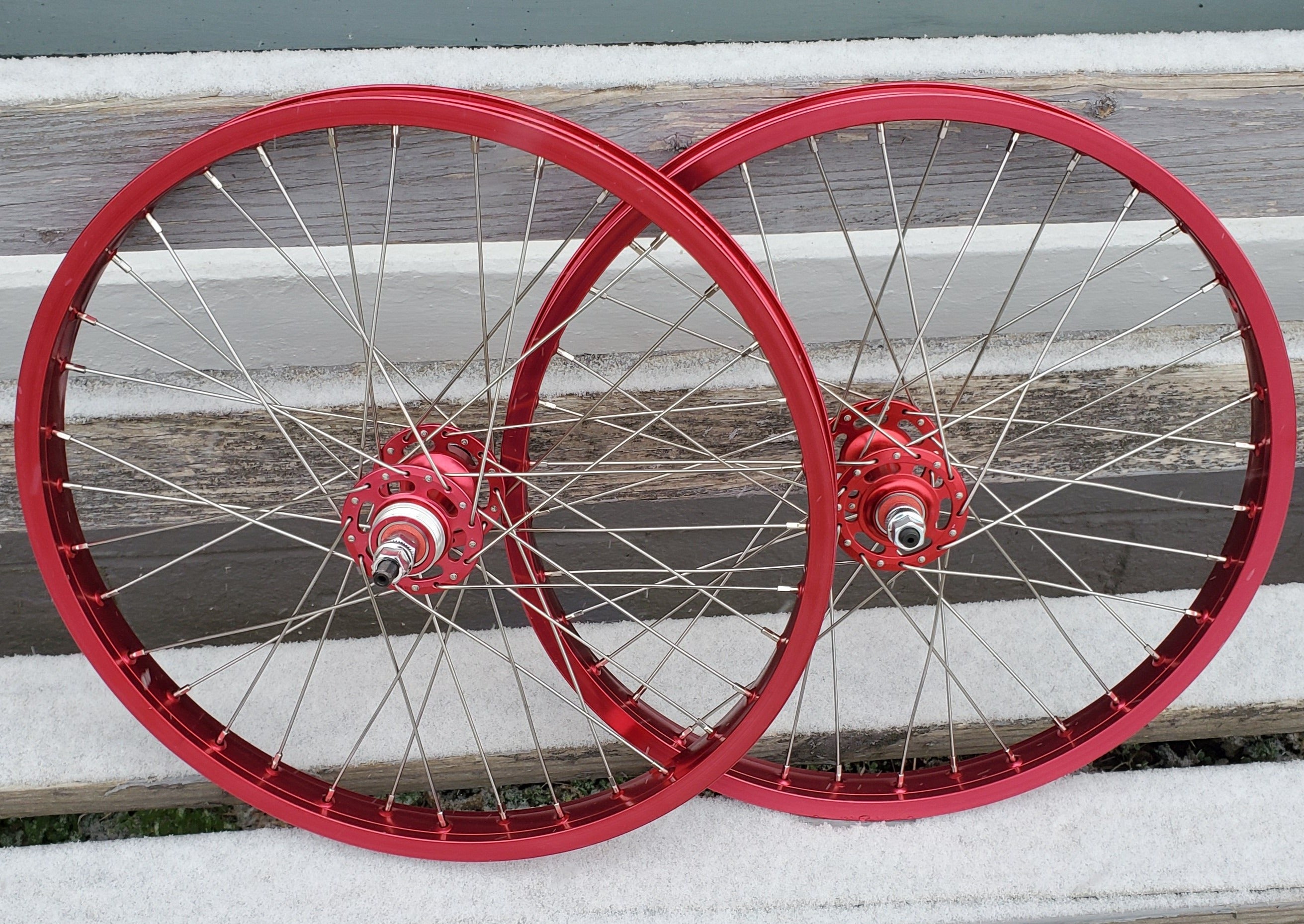 red bmx wheels