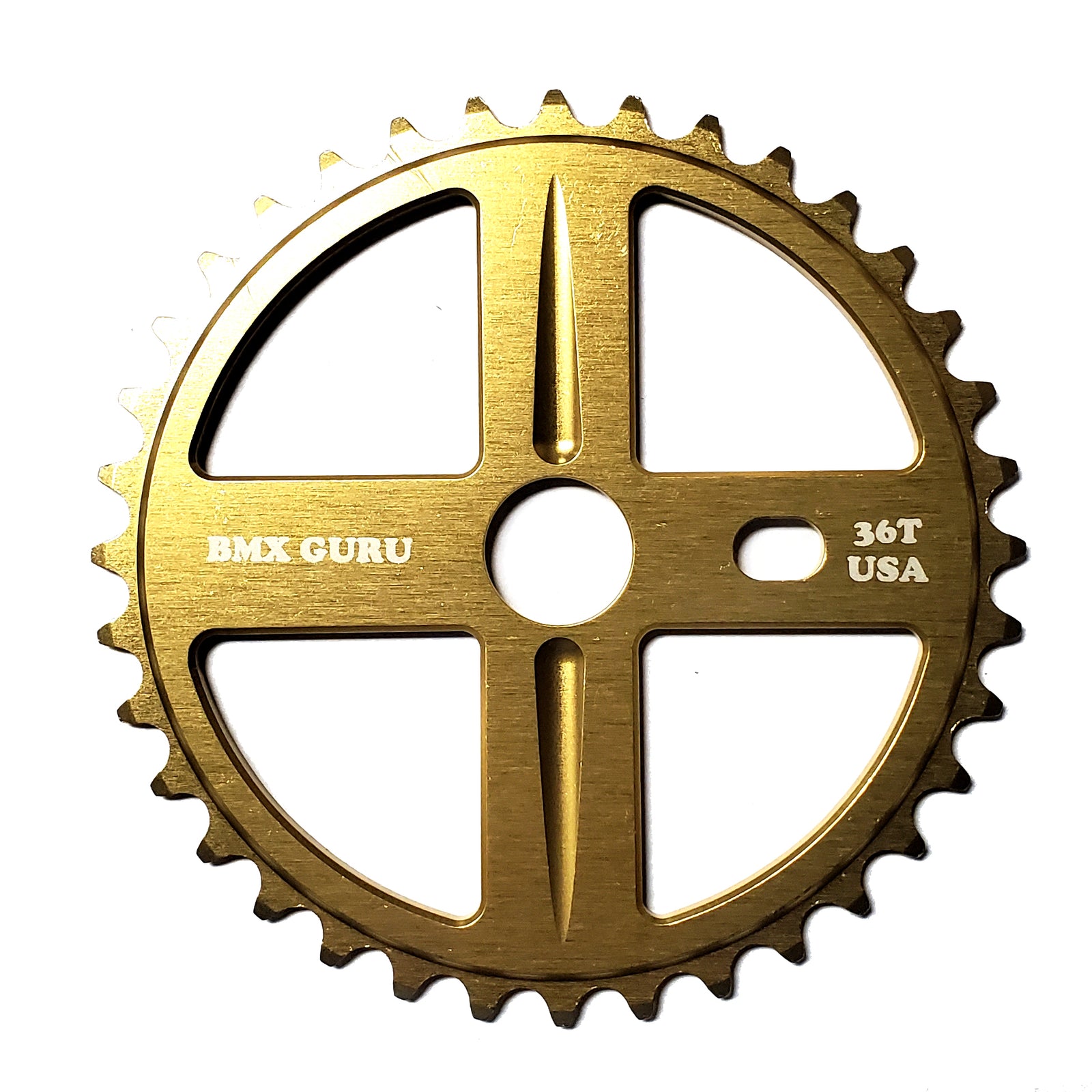 BMXGuru 36t Bolt Drive BMX Aluminum Sprocket / Chainwheel - Red 