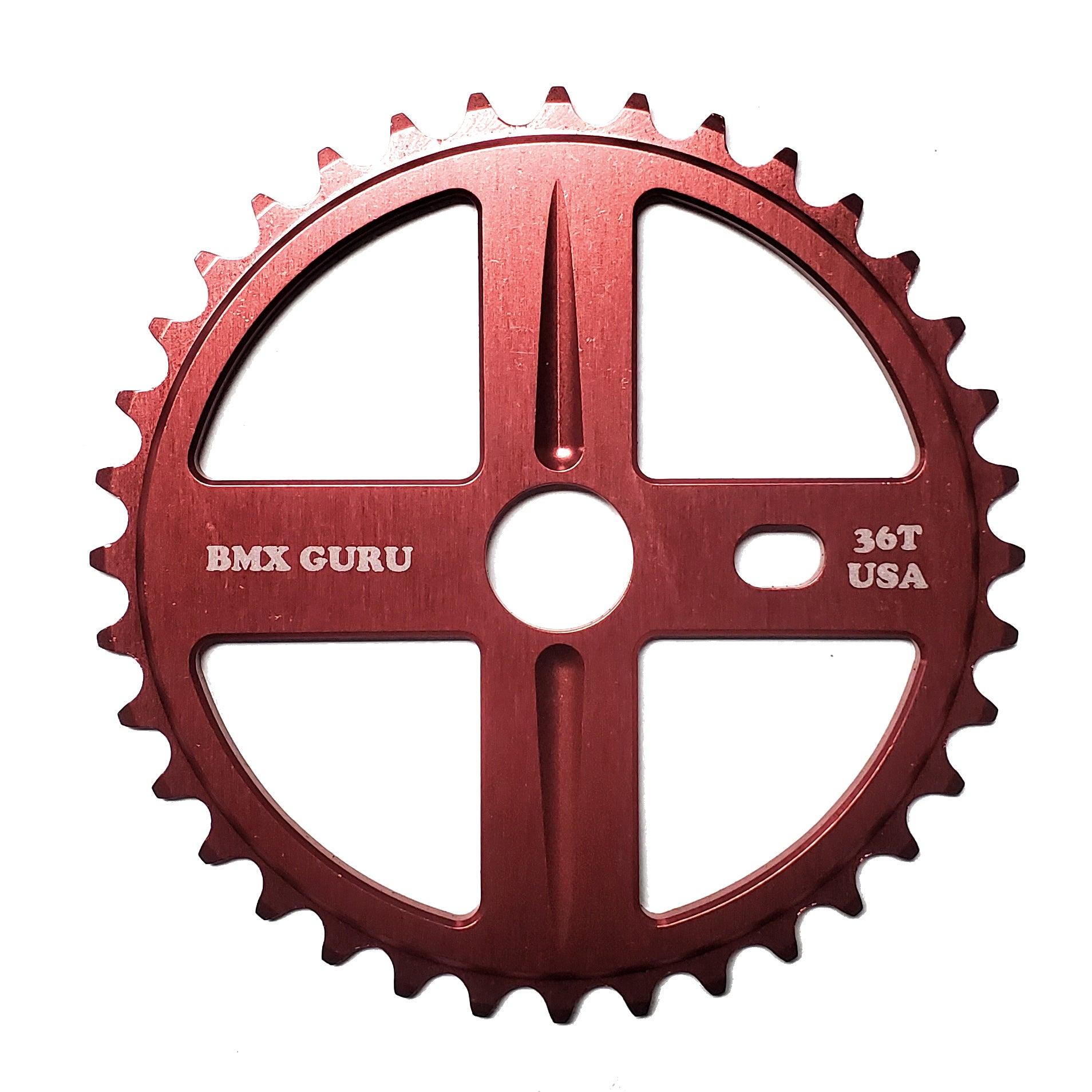 BMXGuru 36t Bolt Drive BMX Aluminum Sprocket / Chainwheel - Gold 