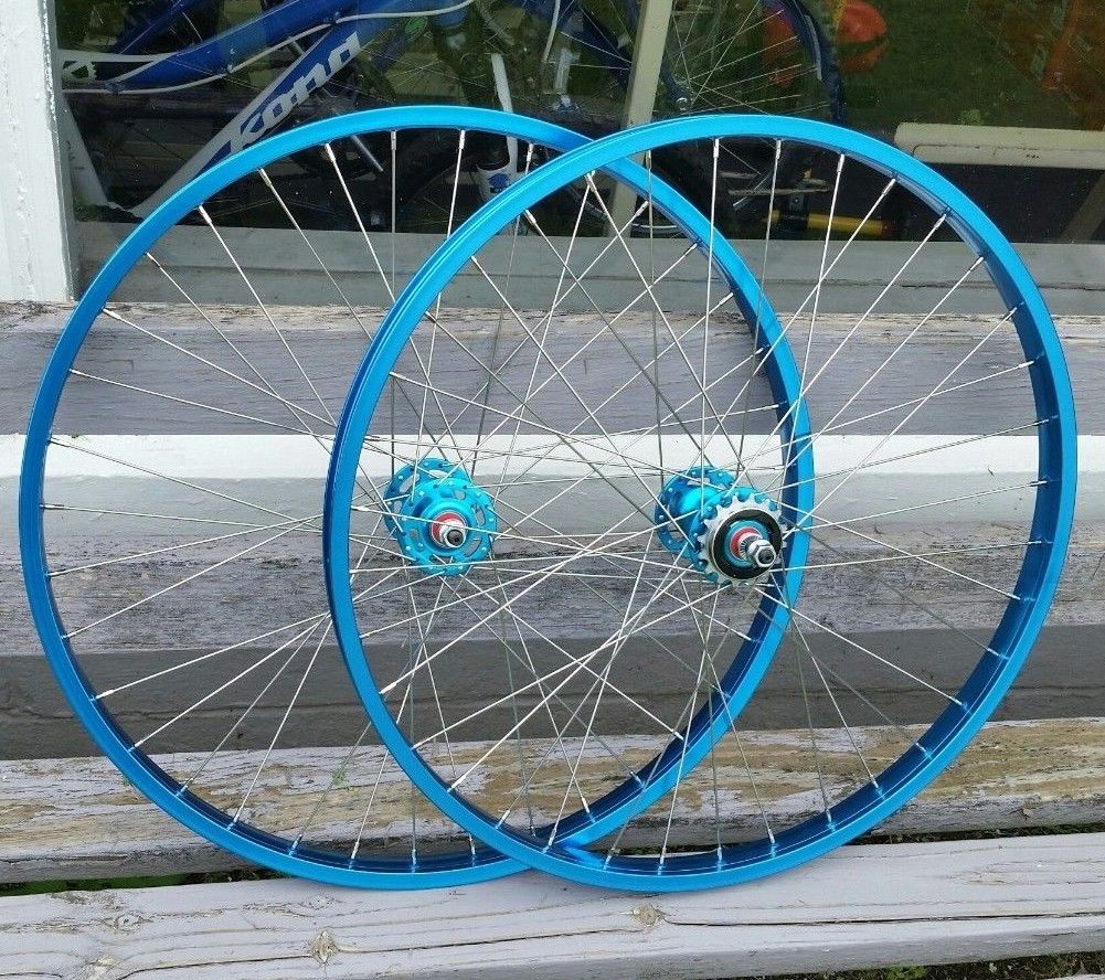 blue bmx wheels