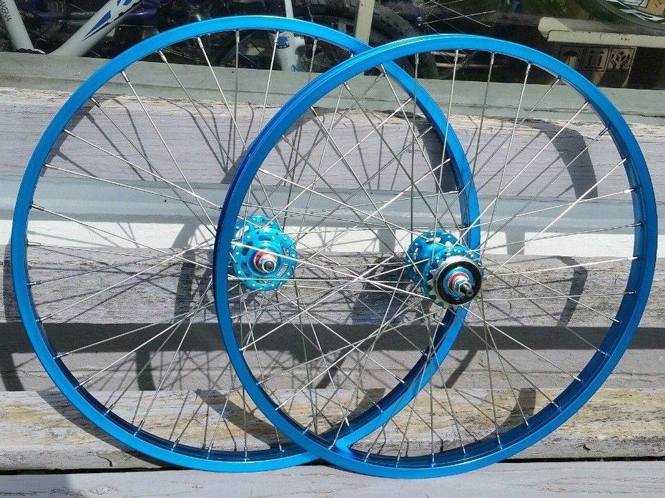 blue bmx wheels