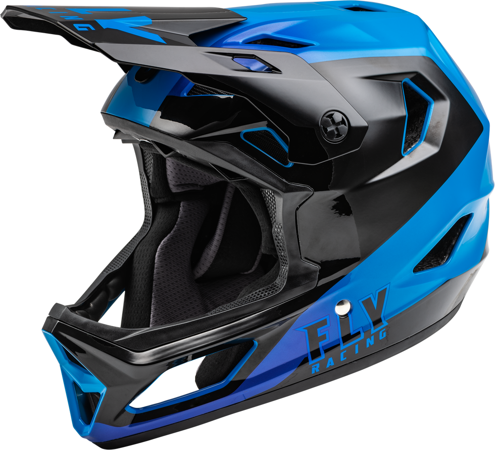 Architectuur formaat Spin Fly Rayce Full Face BMX / DH Helmet - sz Adult M - Blue & Black -  BMXGuru.com / C&W Cycle