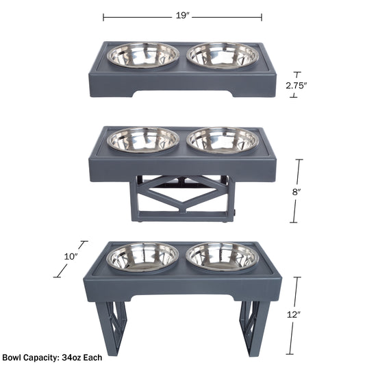 Petmaker Feeding Tray with Hidden Storage Space Elevated Feeder
