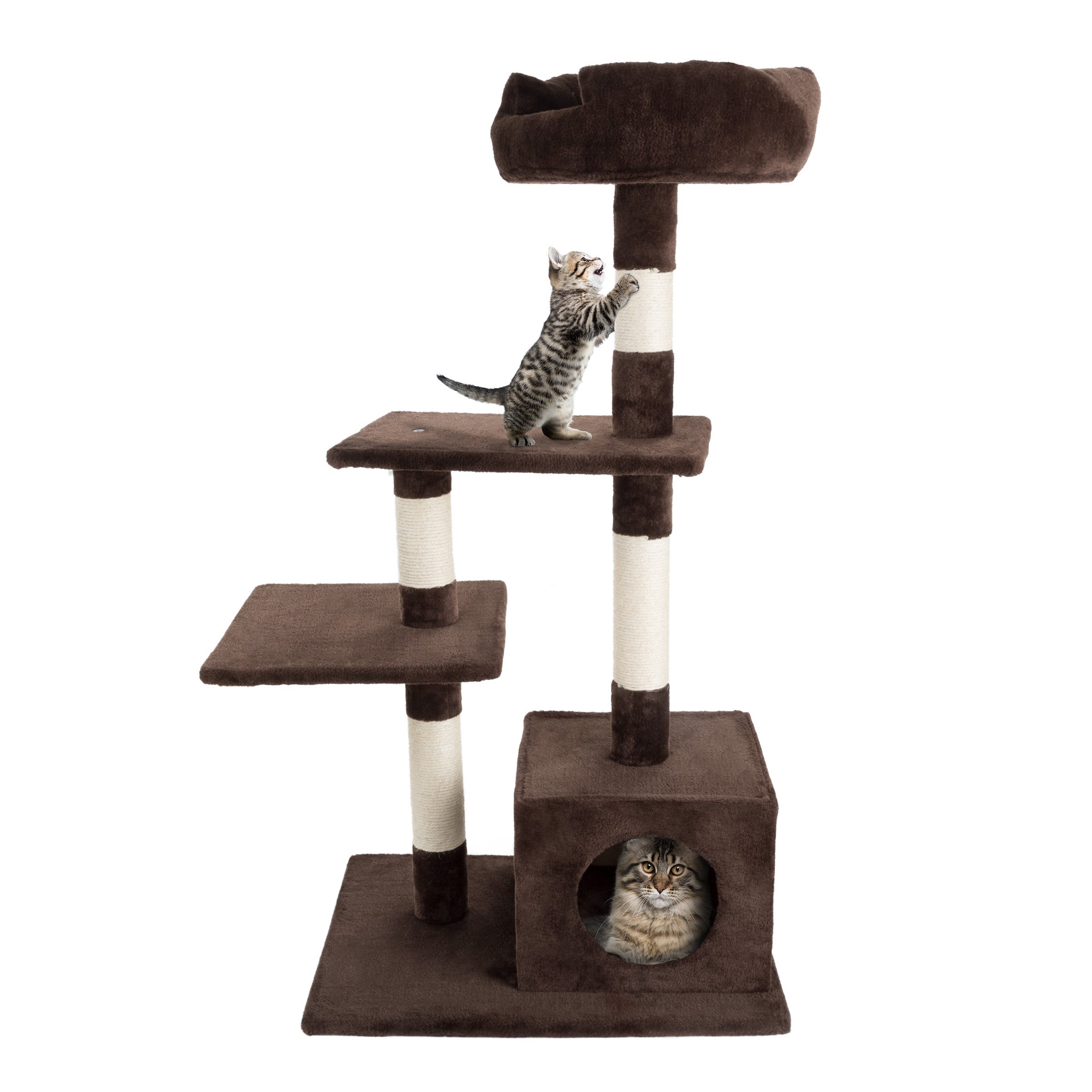 20.5-Inch Cat Condo - 2 Story Cat House with Sisal Scratch Pad