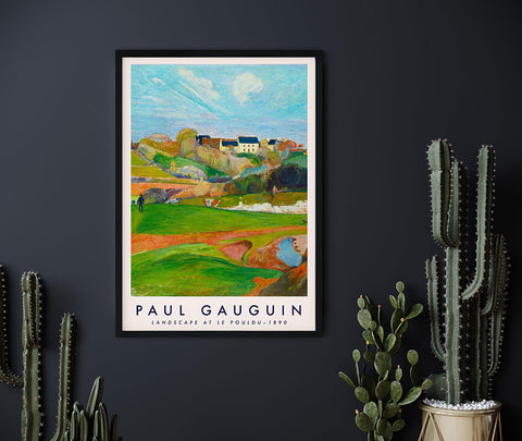 Landscape At Le Pouldu Art Print by Paul Gauguin