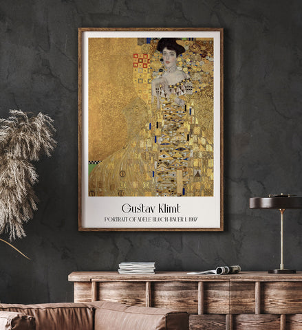 Portrait of Adele Bloch Bauer I By Gustav Klimt Art Exhibition Poster
