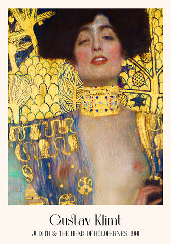 Judith the head of Holofernes by Gustav Klimt (1901) Art Exhibition Poster