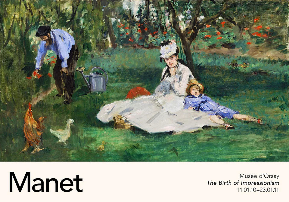 The Monet Family by Édouard Manet Art Exhibition Poster