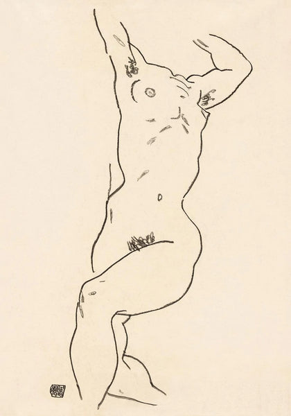 Torso of a Nude by Egon Schiele