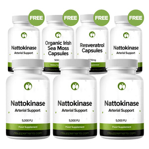 Nattokinase Capsules - Buy 3, Get 2 Free (Plus Free Gifts) - Natural Foundation Supplements North America