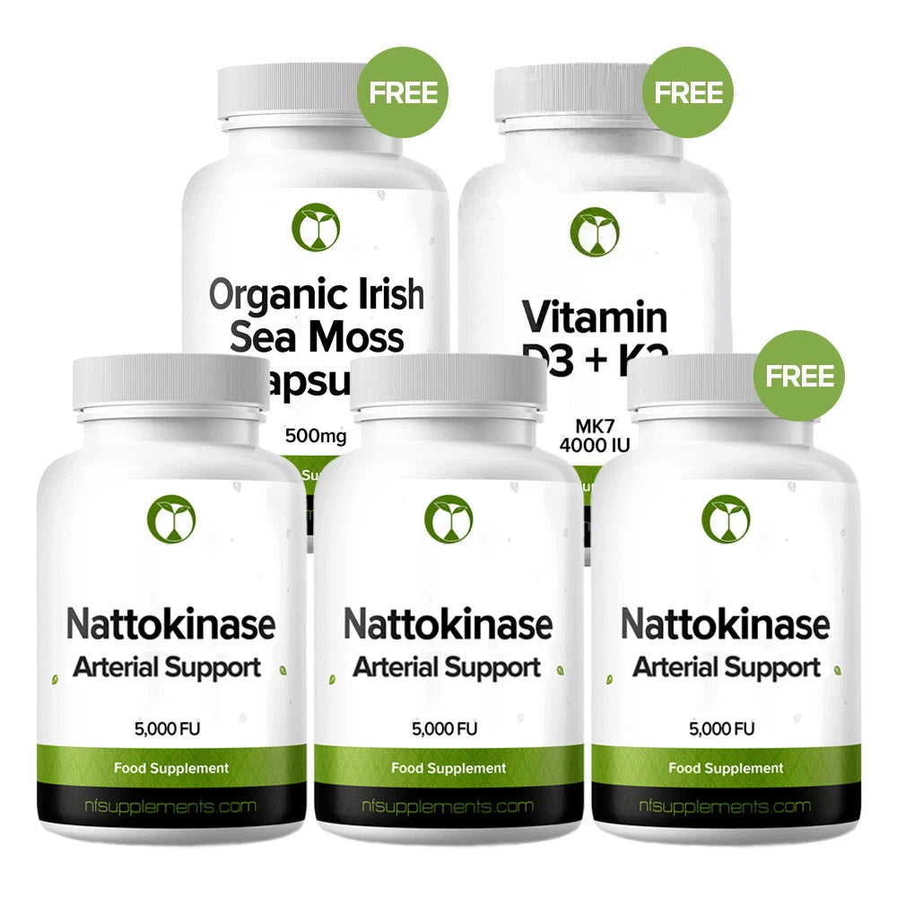 Nattokinase Capsules - Buy 2, Get 1 Free (Plus Free Gifts)