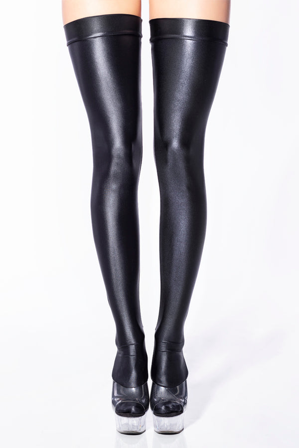 Women's wet look leggings with zipper at crotch black, 71,95 €