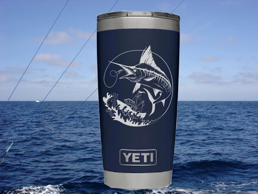 Let's Go Fishing - Custom Engraved Funny Fishing YETI Tumbler