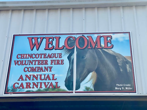welcome sign for Chincoteague Carnival Grounds
