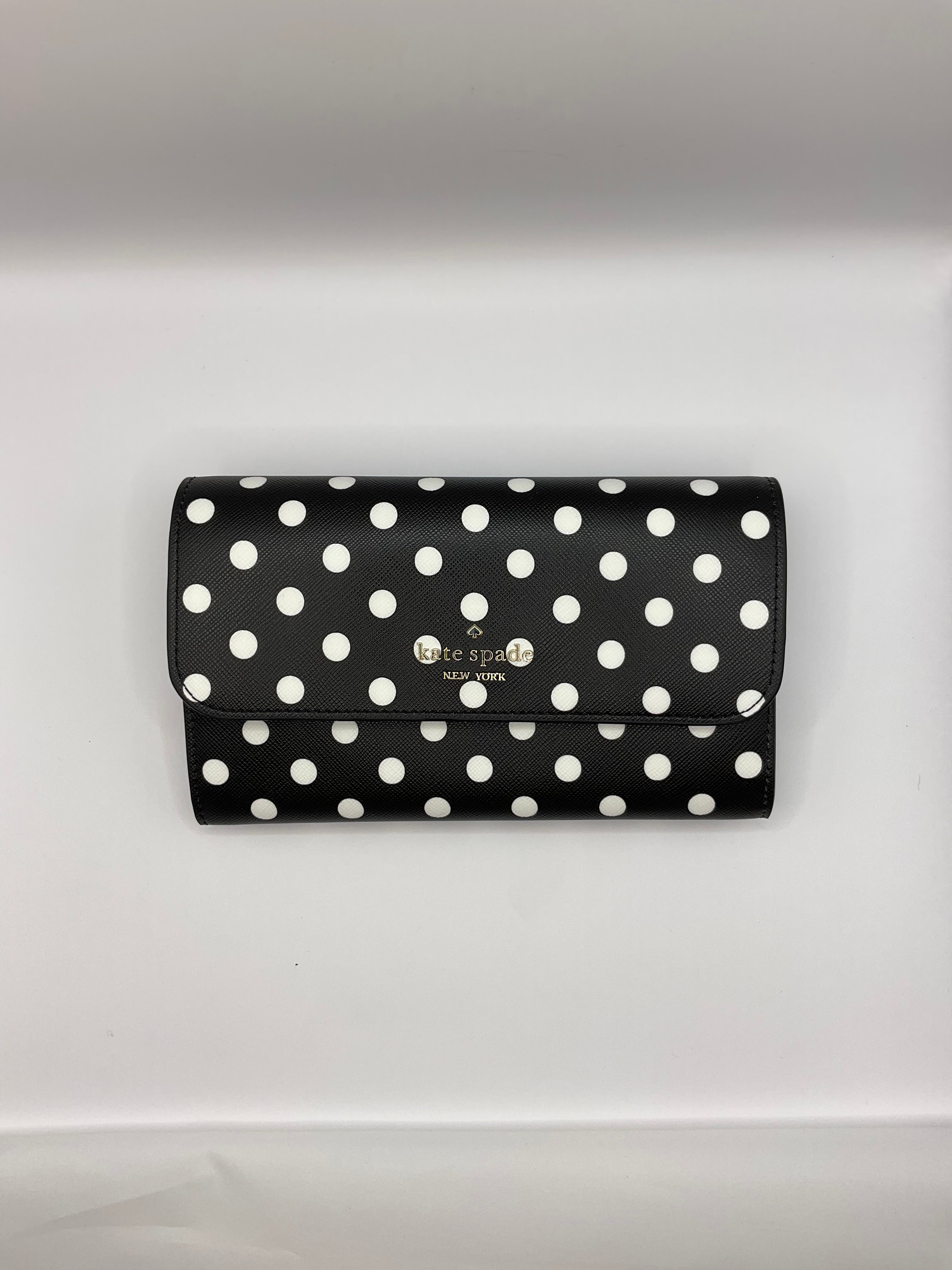 black and white polka dot Kate Spade wallet – Brittle and Co