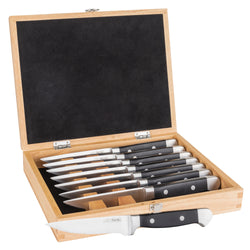 PBKay Wooden Steak Knife Set/Premium Stainless steel Knives with Rosewood  Handle and Gift Box (set of 6)