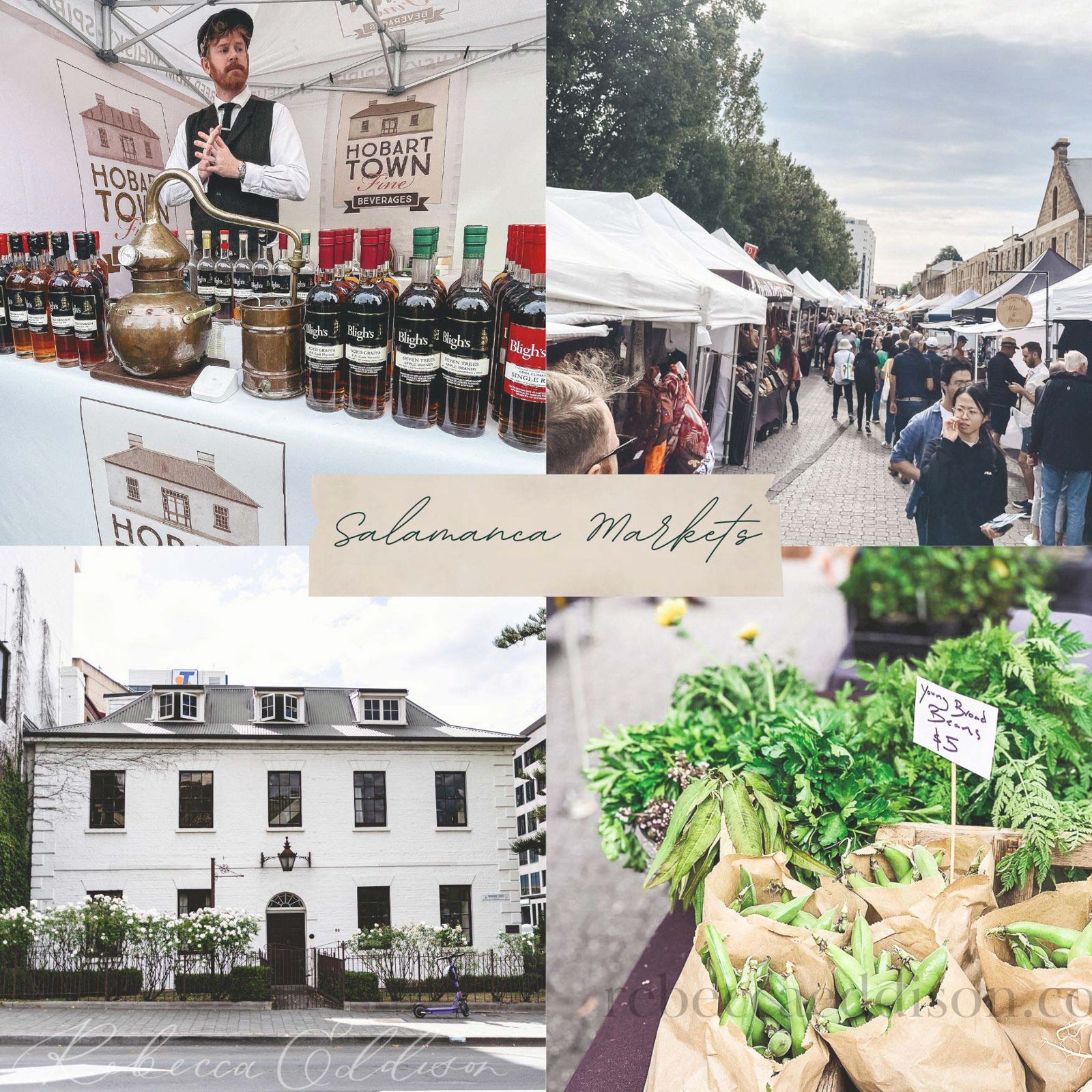 Salamanca Markets fresh produce and beautiful crafts on display