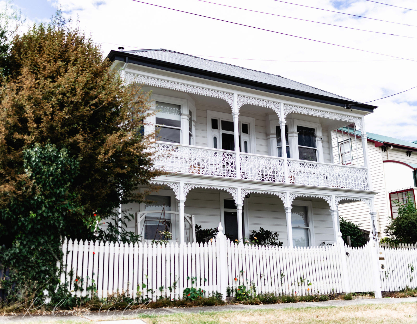 beautiful ironwork on house in hobart, modern country style