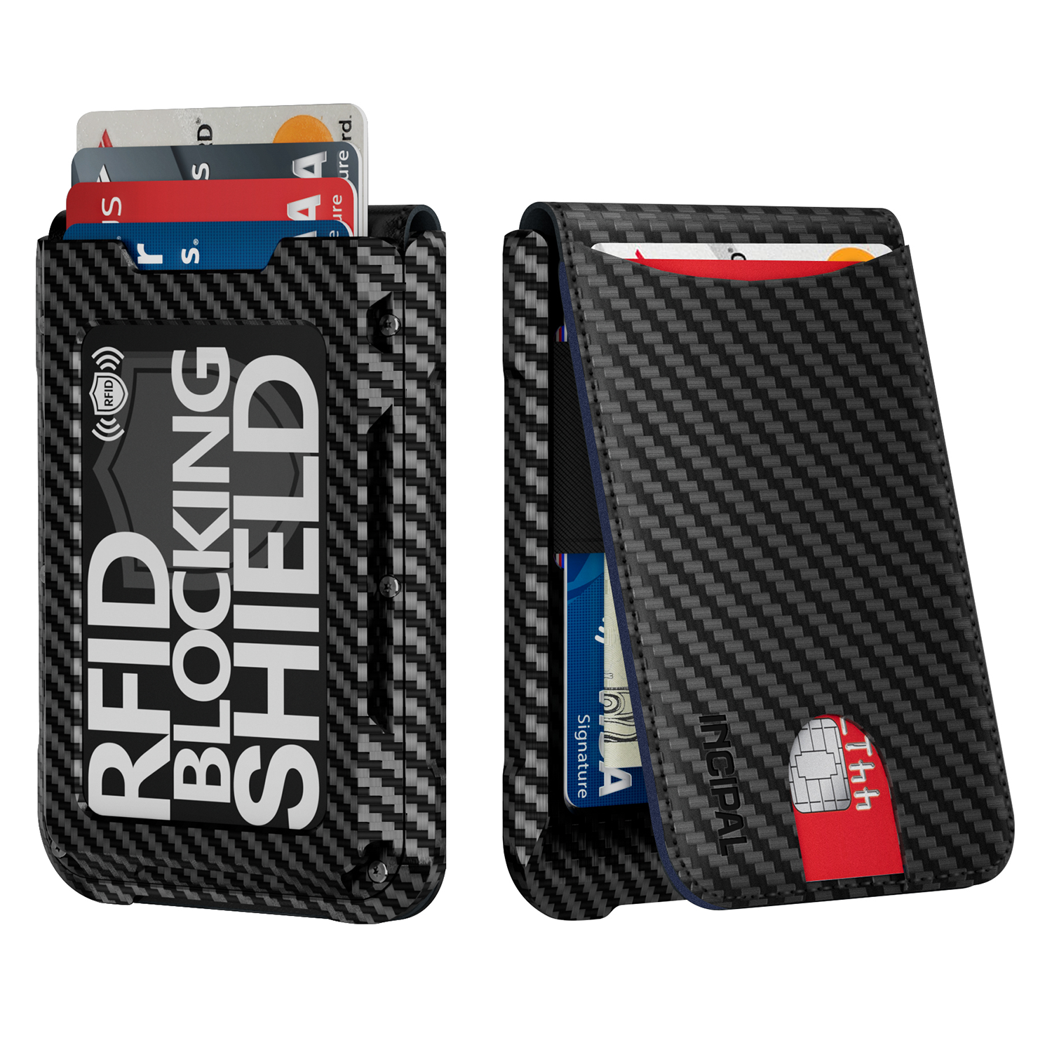 Carbon Fiber Wallet, Mens Carbon Fiber Money Clip Wallet