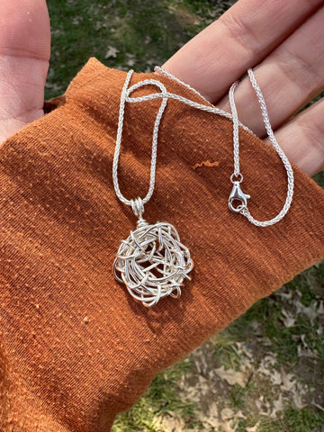 Birds nest necklace