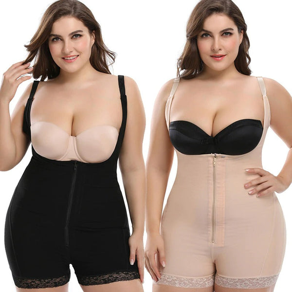 Open Crotch U Neck Bodysuit Shapewear