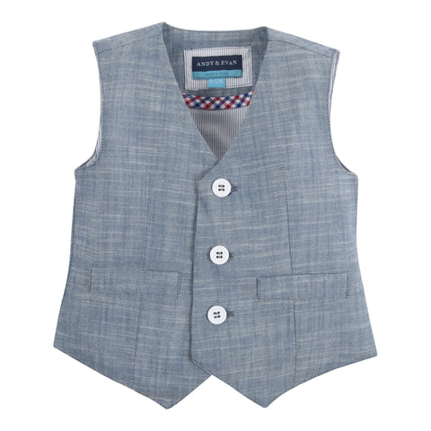 The Ronnie Reed: Blue Chambray Vest