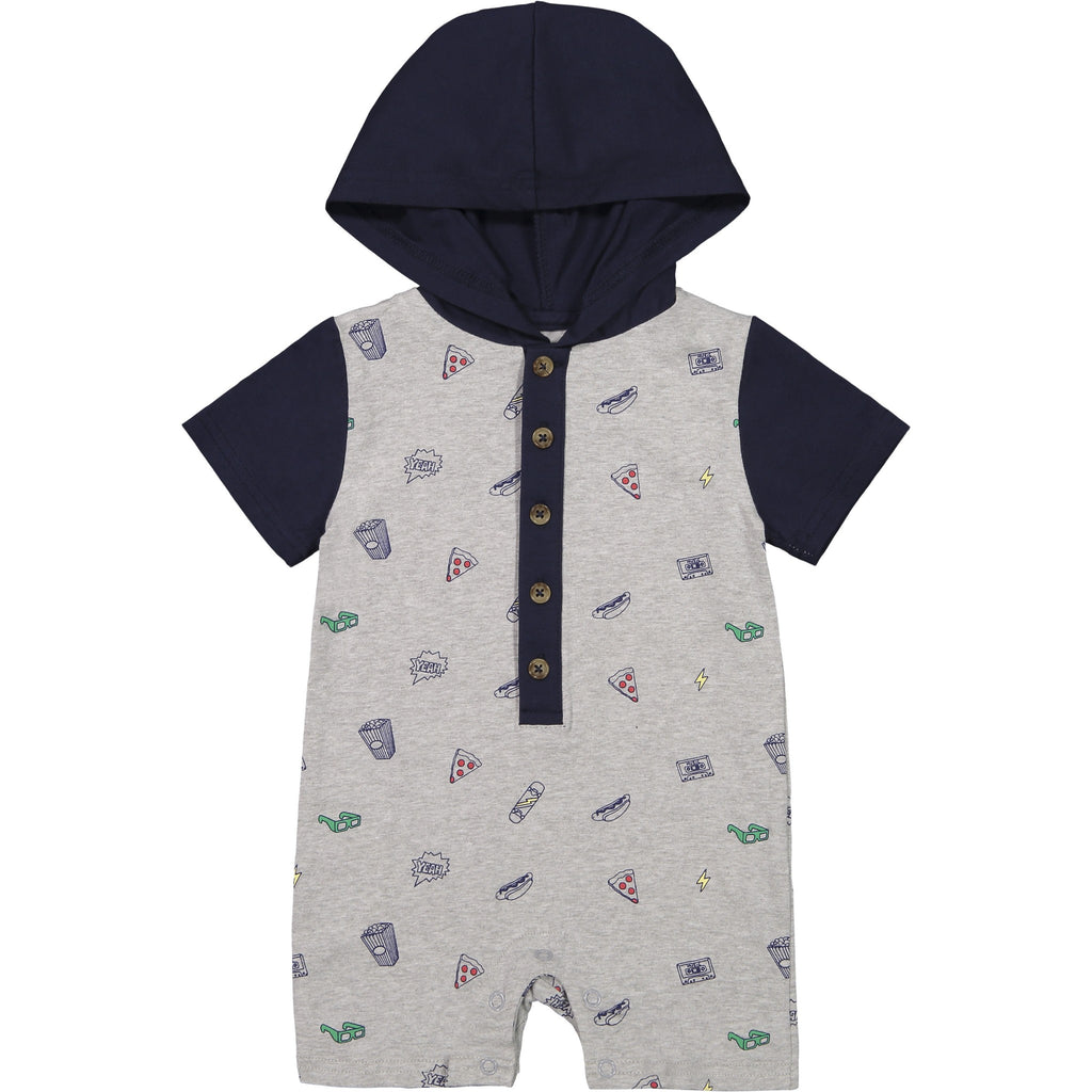 hooded romper baby boy