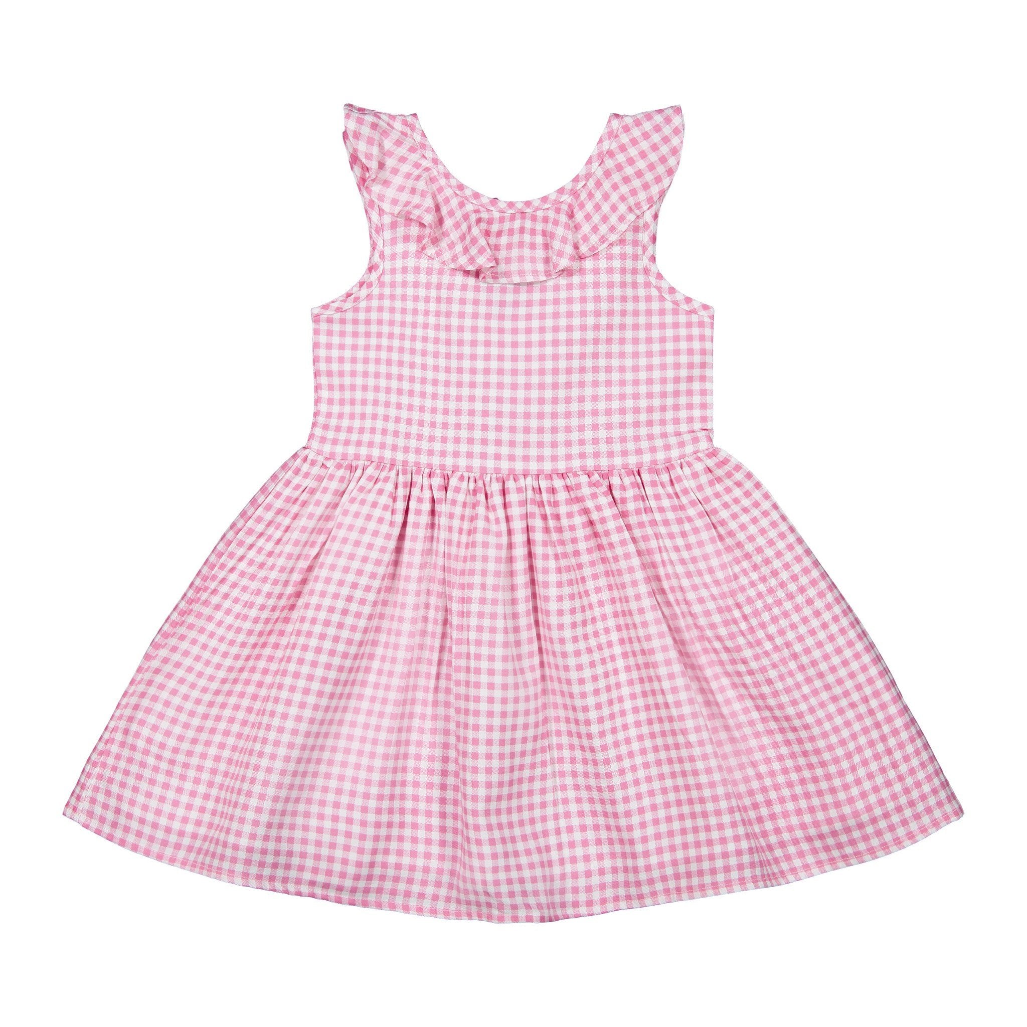 Girls Pink Gingham Dress – Andy \u0026 Evan