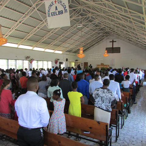 Church service in Haiti