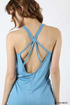 DOUBLE STRAP CROSS BACK TANK